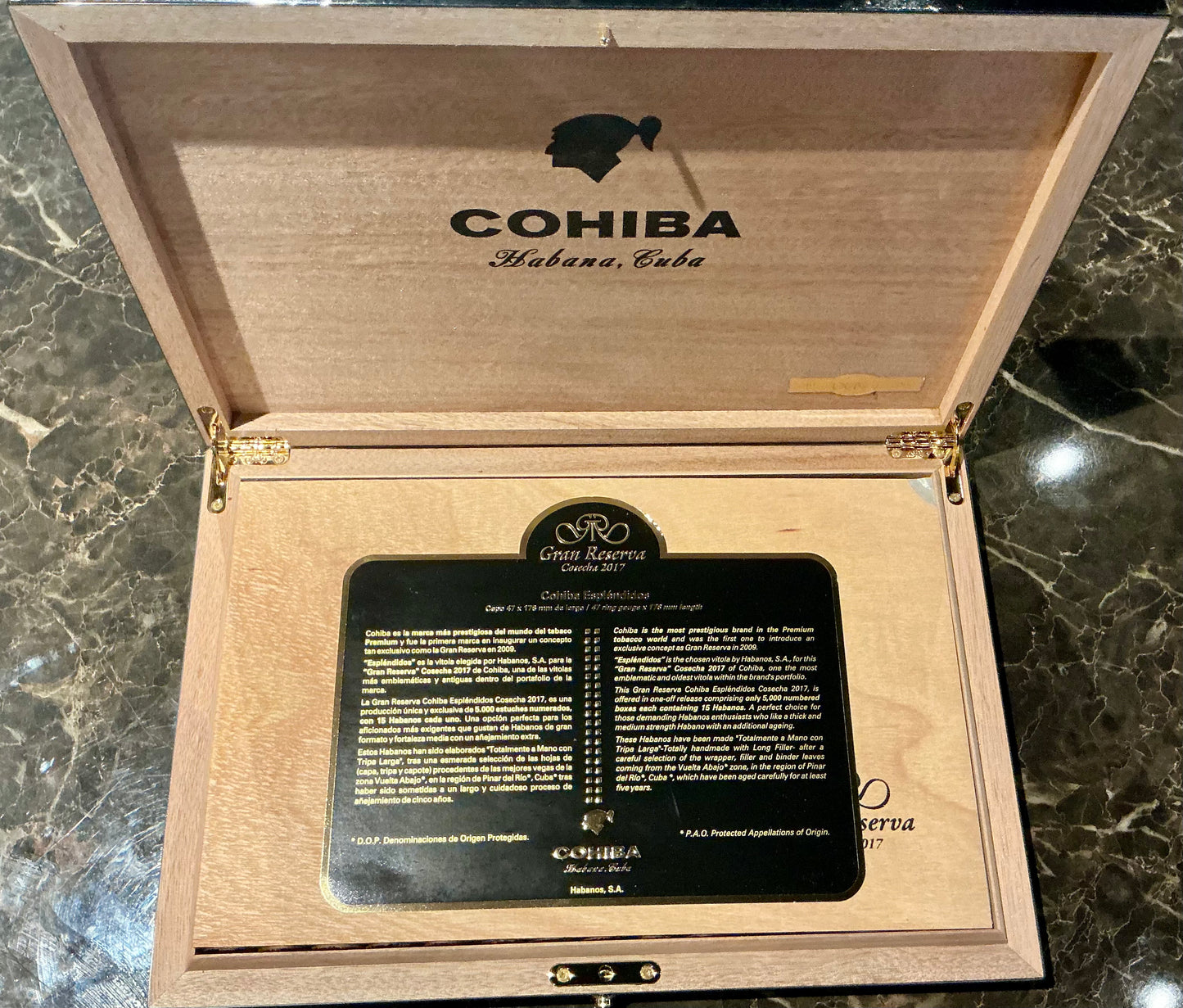 COHIBA ESPLENDIDOS COSECHA GRAN RESERVA 2017[コイーバ・エスプレンディドス・グラン・レセルバ・コセチャ 2017]