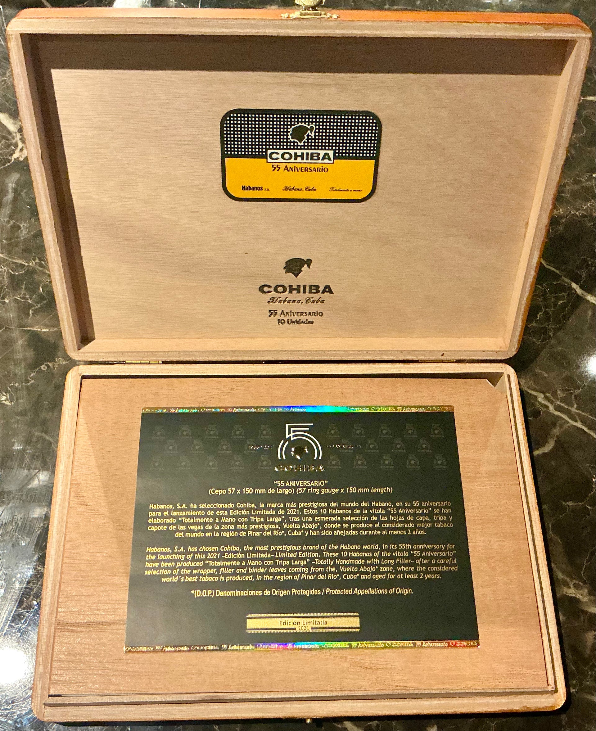 COHIBA 55ANIVERSARIO EL 2021 [コイーバ 55 アニベルサリオ E.L. 2021